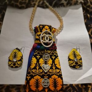 Elegant Gold and Silver Jewelry Set